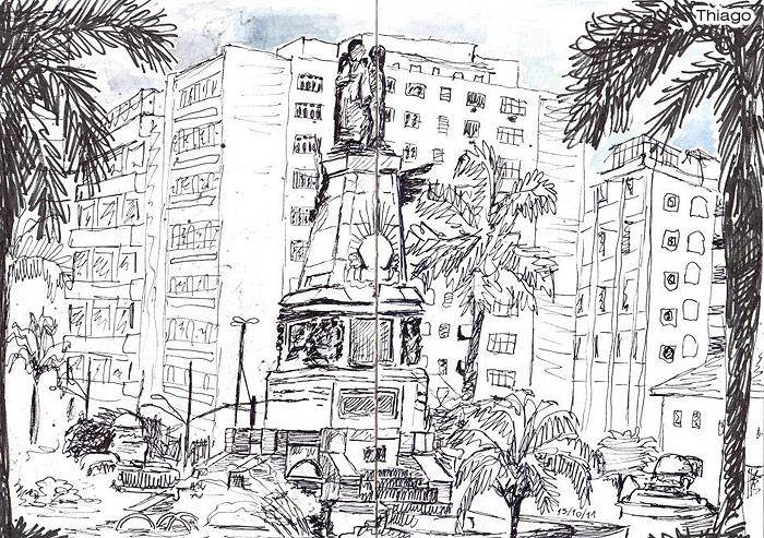 Praça da Independência em Santos