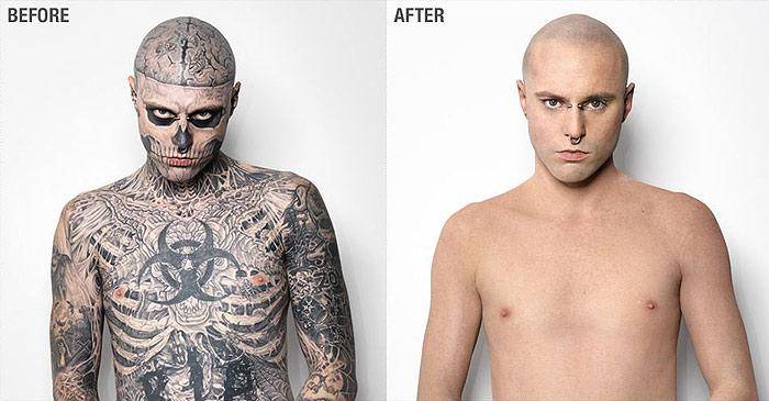 zombie boy antes e depois