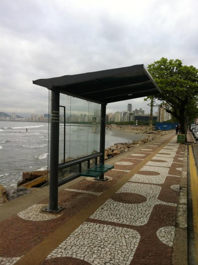 ponto de ônibus em Santos
