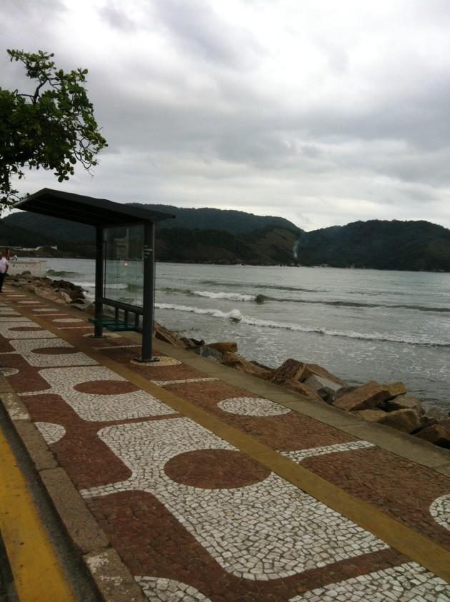 ponto de ônibus em Santos