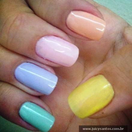 candy color nails