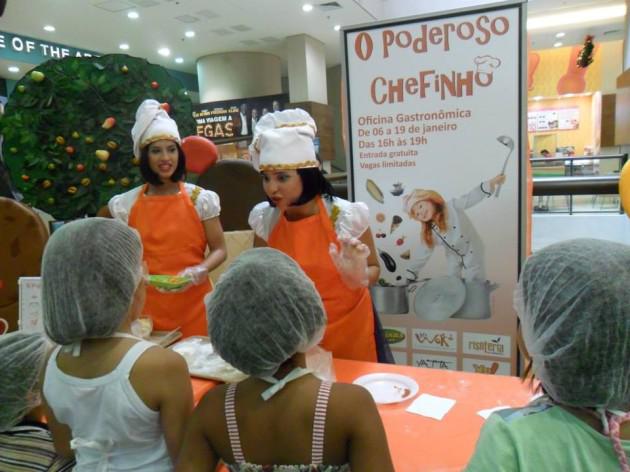 Oficina de gastronomia para crianças no Pátio Iporanga