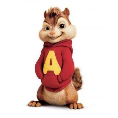 Um esquilo dos desenhos animados do filme de animação alvin e os esquilos.