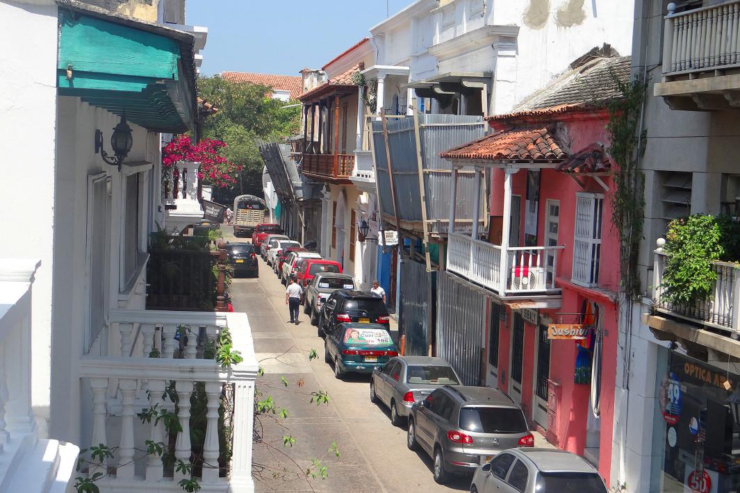 Vista para as ruas de Cartagena