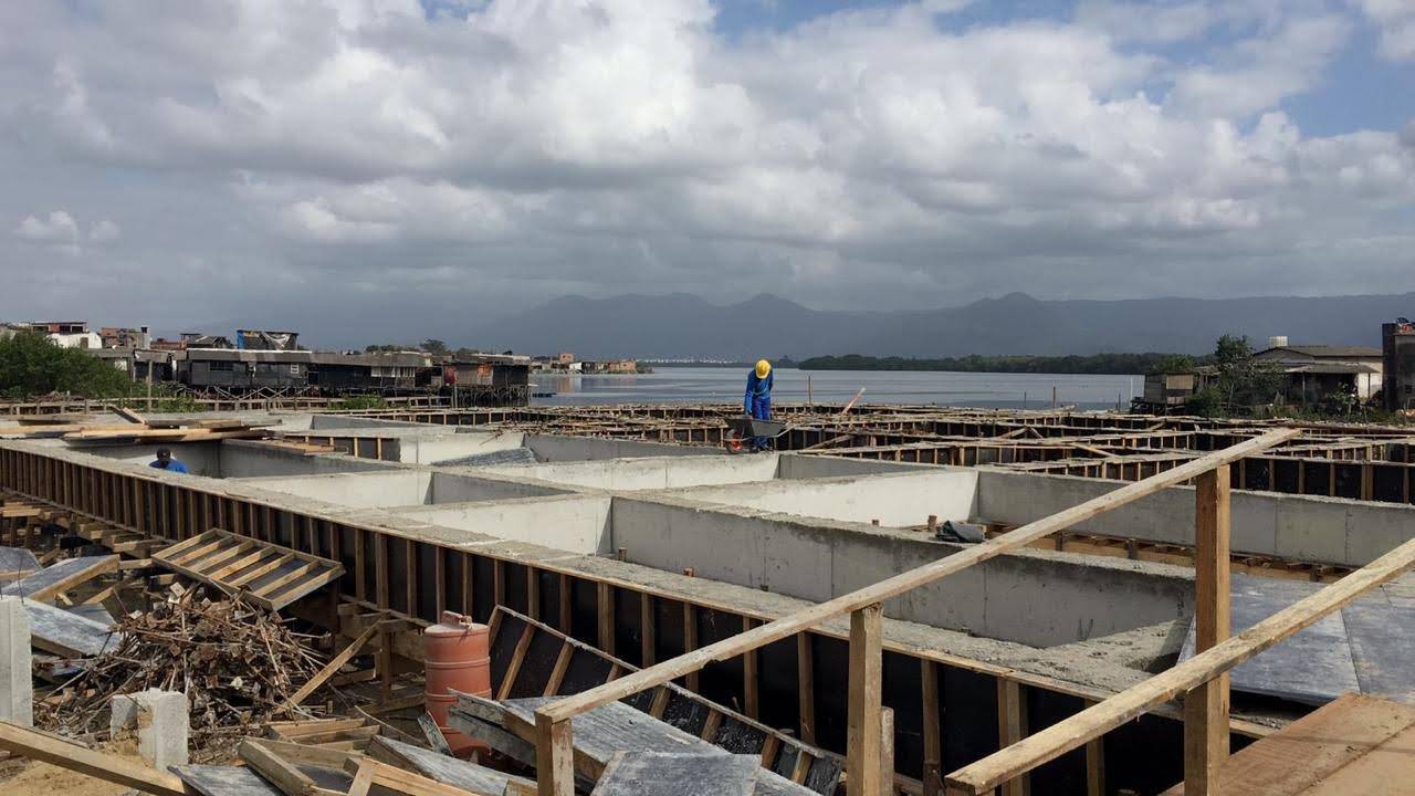 www.juicysantos.com.br - em que pé estão as obras do parque palafitas?