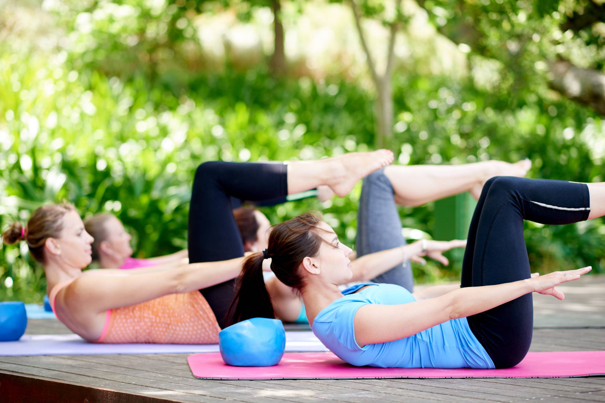 Pilates no jardim