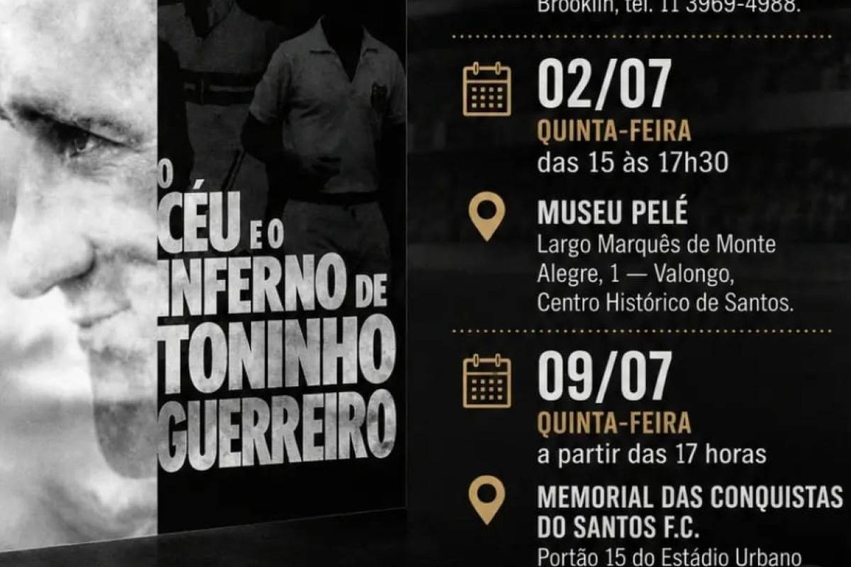 Sessão de autógrafos do livro "O céu e o inferno de Toninho Guerreiro"