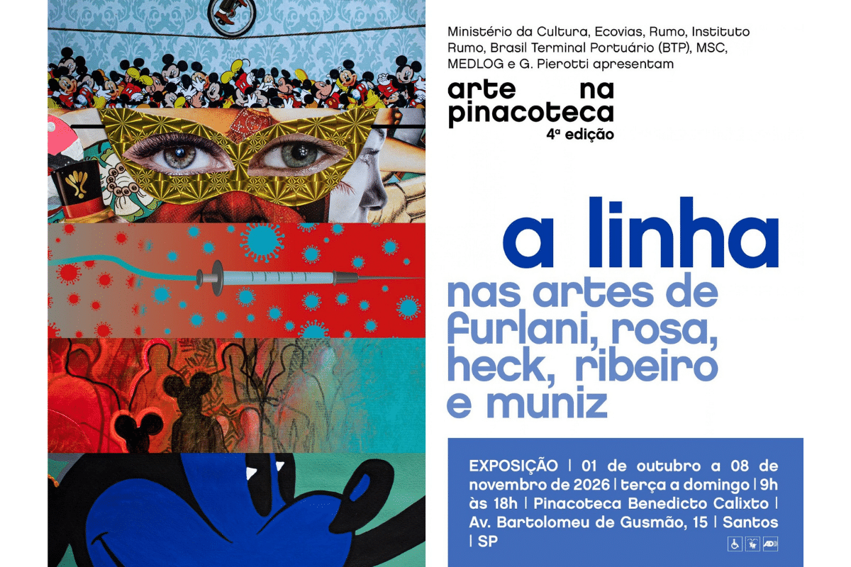 A Linha - nas artes de Furlani, Rosa, Heck, Ribeiro e Muniz