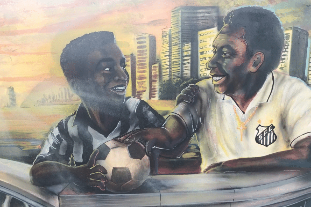 O Rei em Cores: Pelé, Santos e Arte Urbana
